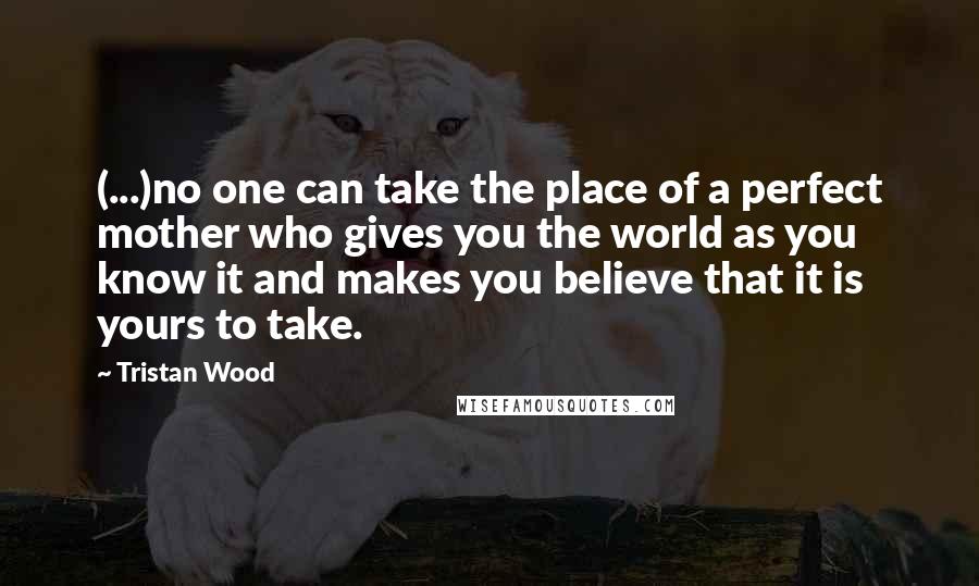 Tristan Wood Quotes: (...)no one can take the place of a perfect mother who gives you the world as you know it and makes you believe that it is yours to take.