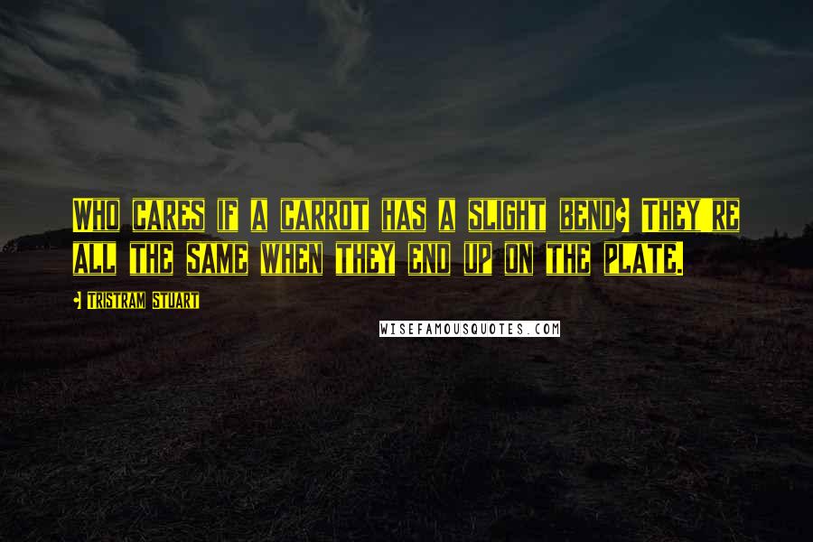 Tristram Stuart Quotes: Who cares if a carrot has a slight bend? They're all the same when they end up on the plate.