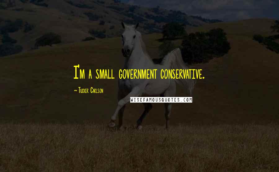 Tucker Carlson Quotes: I'm a small government conservative.