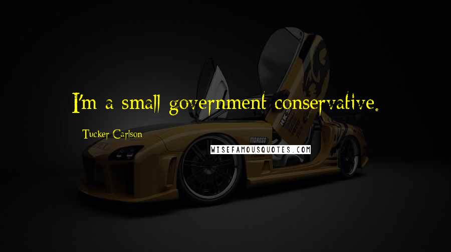 Tucker Carlson Quotes: I'm a small government conservative.