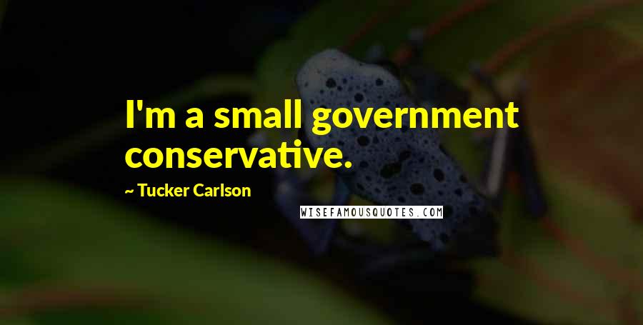 Tucker Carlson Quotes: I'm a small government conservative.