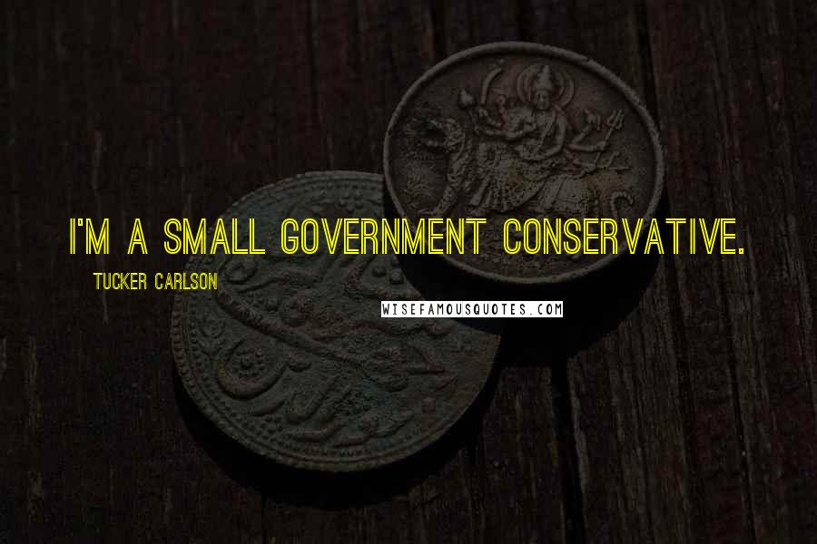 Tucker Carlson Quotes: I'm a small government conservative.