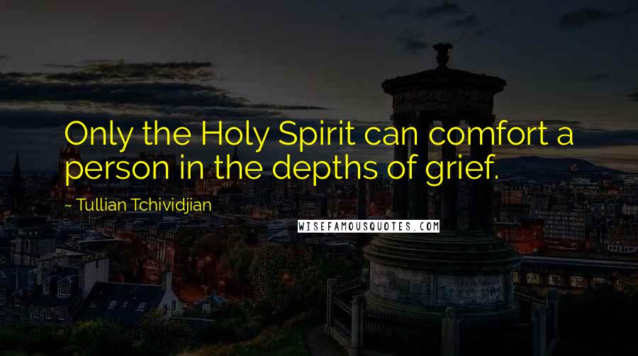 Tullian Tchividjian Quotes: Only the Holy Spirit can comfort a person in the depths of grief.