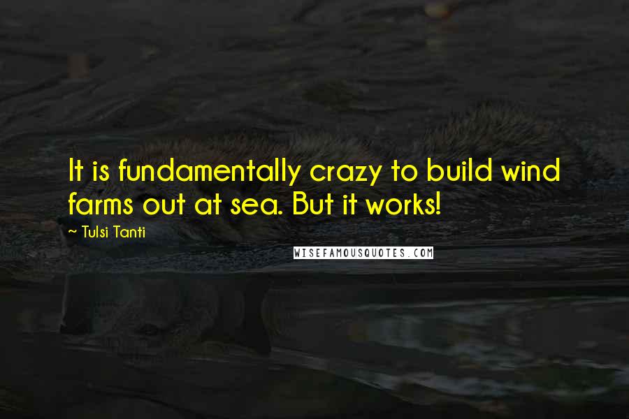 Tulsi Tanti Quotes: It is fundamentally crazy to build wind farms out at sea. But it works!