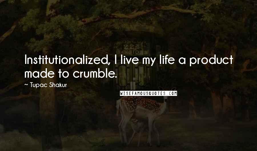 Tupac Shakur Quotes: Institutionalized, I live my life a product made to crumble.