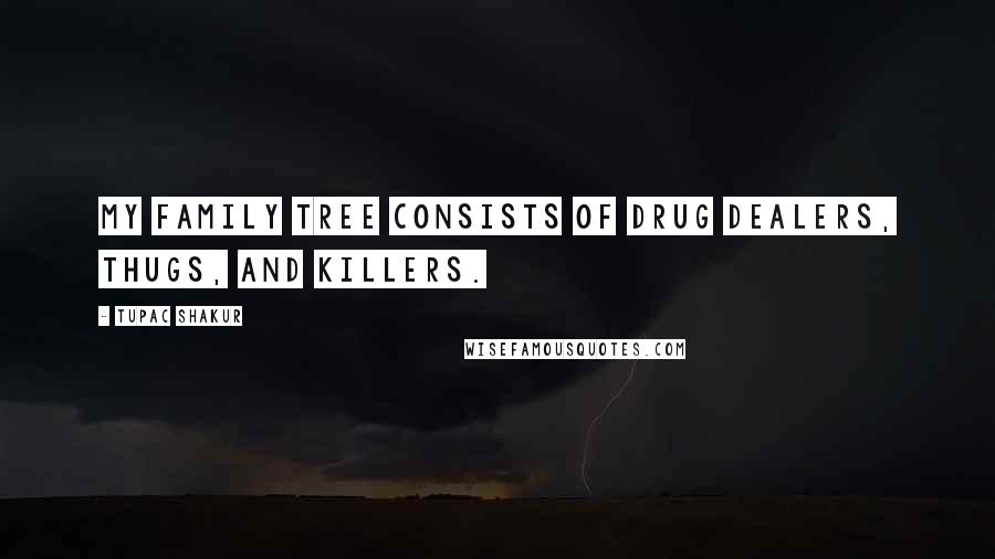 Tupac Shakur Quotes: My family tree consists of drug dealers, thugs, and killers.