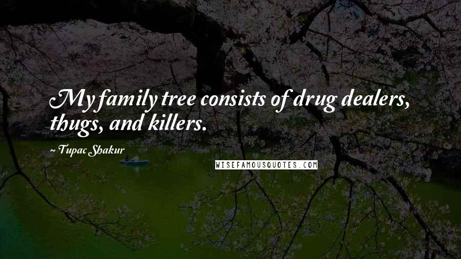 Tupac Shakur Quotes: My family tree consists of drug dealers, thugs, and killers.