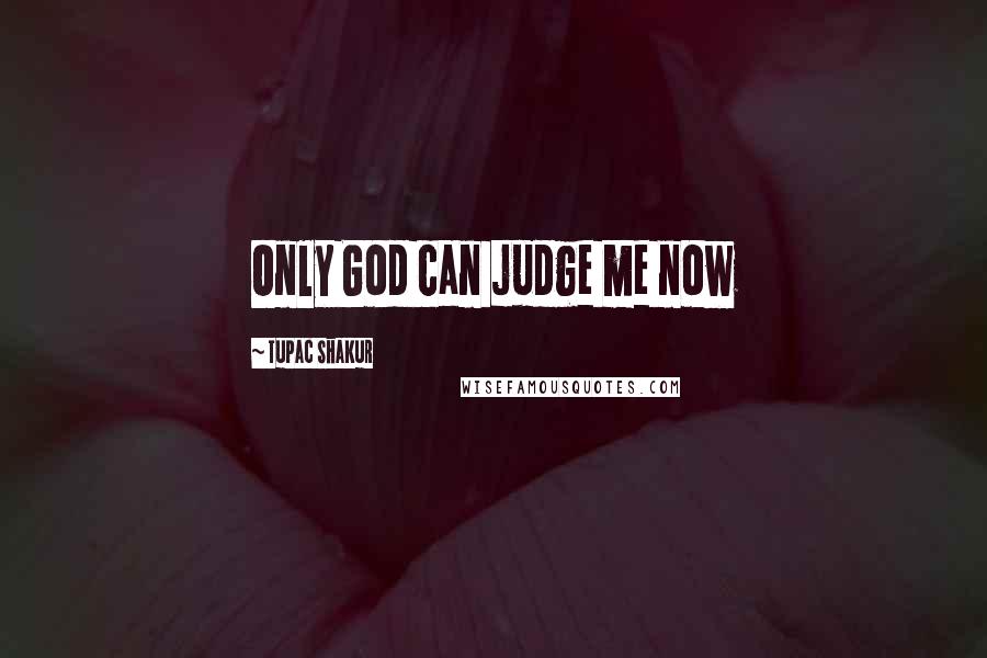 Tupac Shakur Quotes: Only God can judge me now