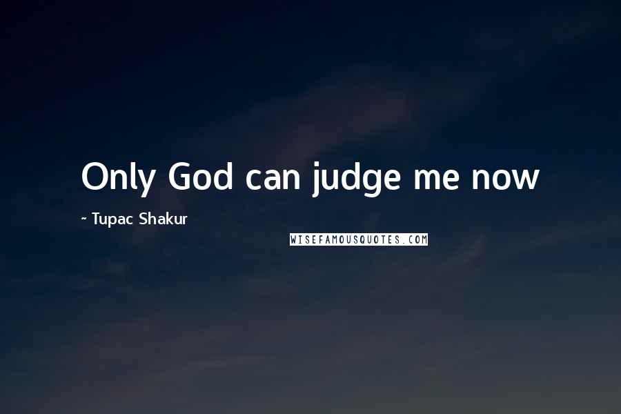 Tupac Shakur Quotes: Only God can judge me now