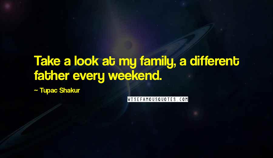 Tupac Shakur Quotes: Take a look at my family, a different father every weekend.