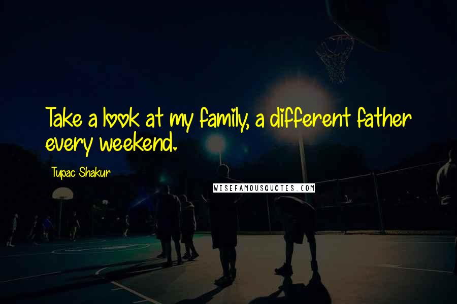 Tupac Shakur Quotes: Take a look at my family, a different father every weekend.