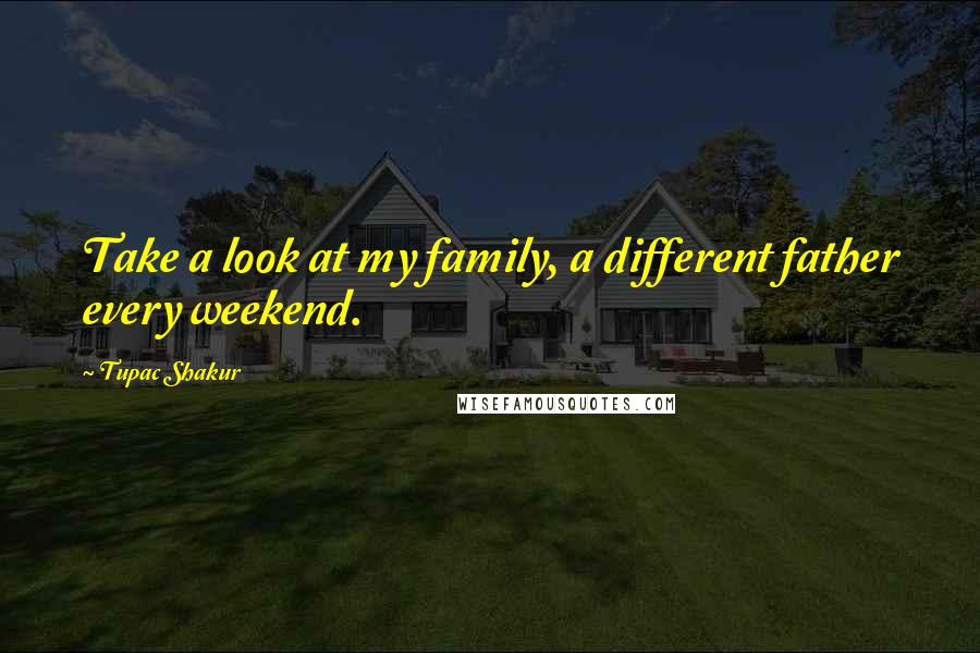 Tupac Shakur Quotes: Take a look at my family, a different father every weekend.