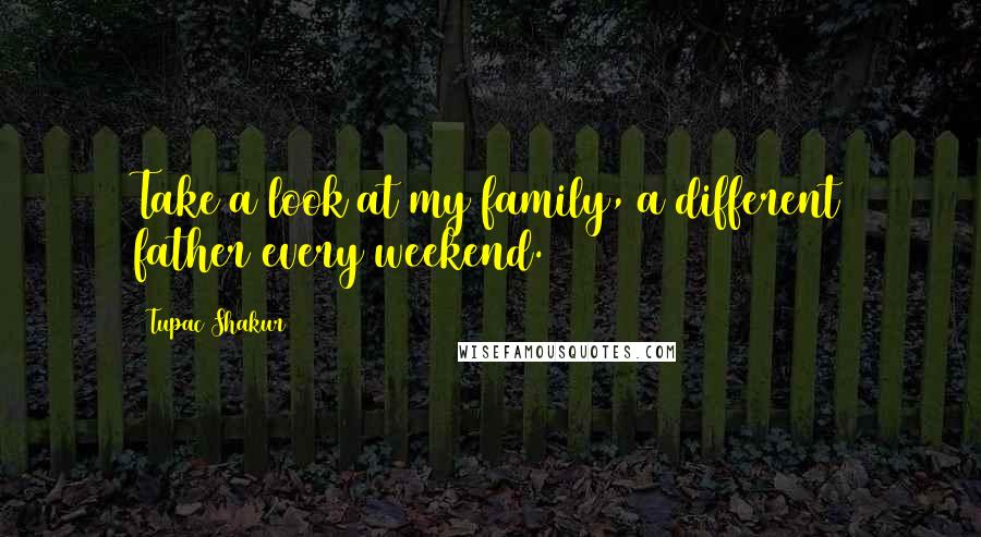Tupac Shakur Quotes: Take a look at my family, a different father every weekend.