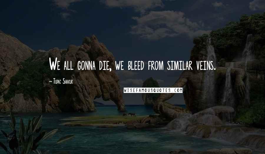 Tupac Shakur Quotes: We all gonna die, we bleed from similar veins.