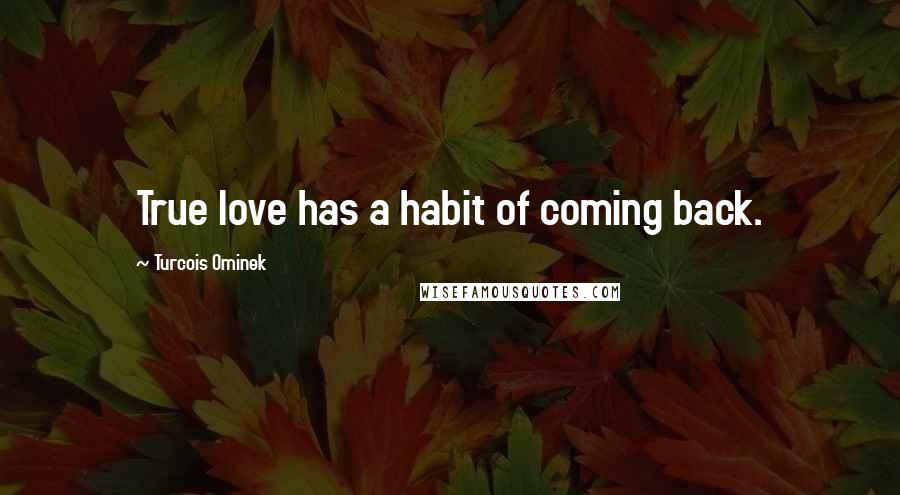 Turcois Ominek Quotes: True love has a habit of coming back.