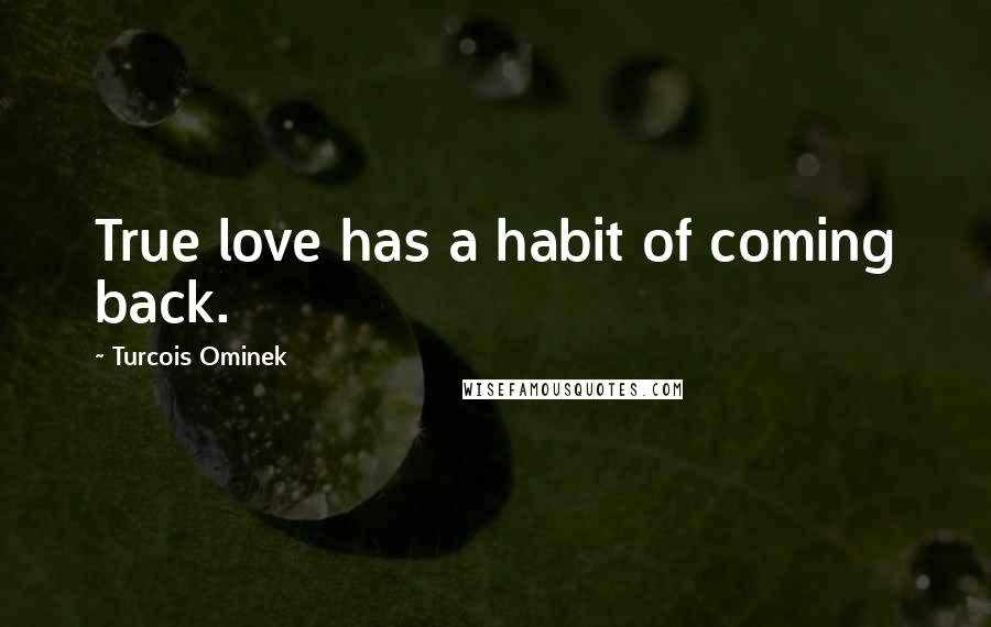 Turcois Ominek Quotes: True love has a habit of coming back.