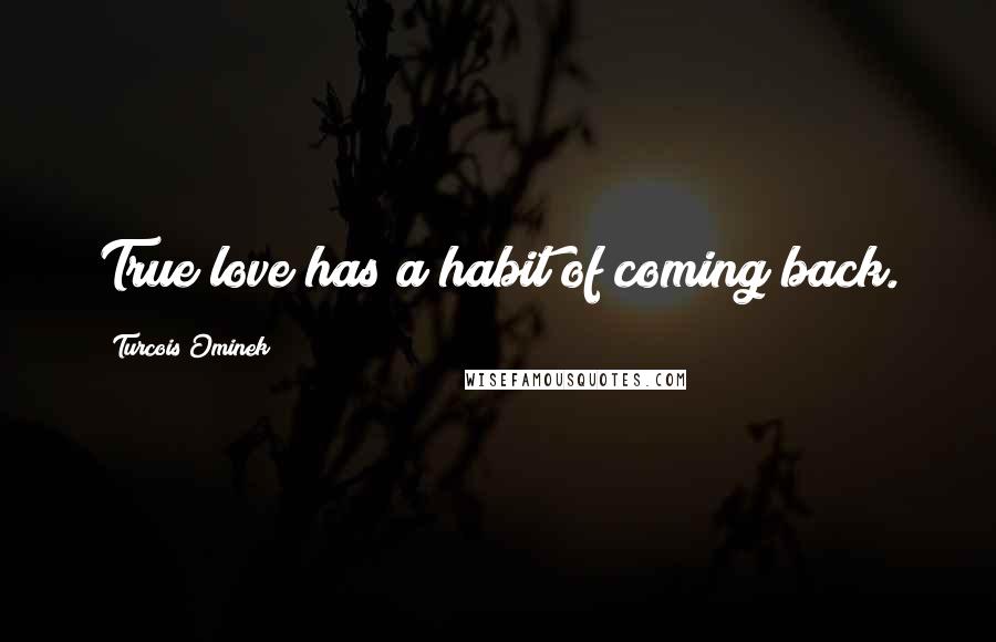 Turcois Ominek Quotes: True love has a habit of coming back.