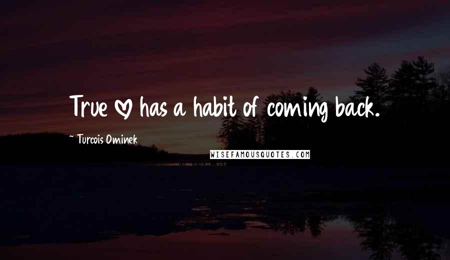 Turcois Ominek Quotes: True love has a habit of coming back.