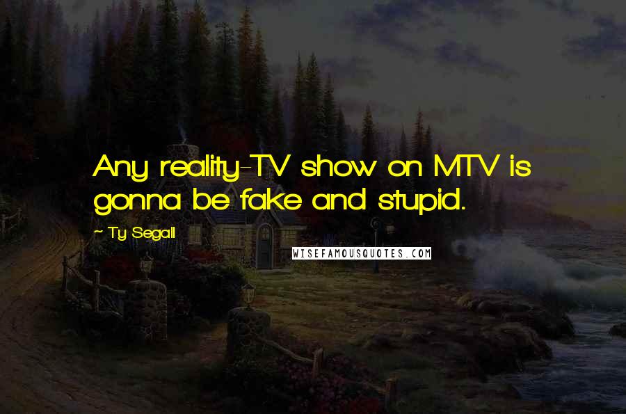 Ty Segall Quotes: Any reality-TV show on MTV is gonna be fake and stupid.