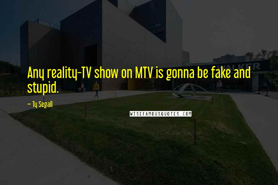 Ty Segall Quotes: Any reality-TV show on MTV is gonna be fake and stupid.