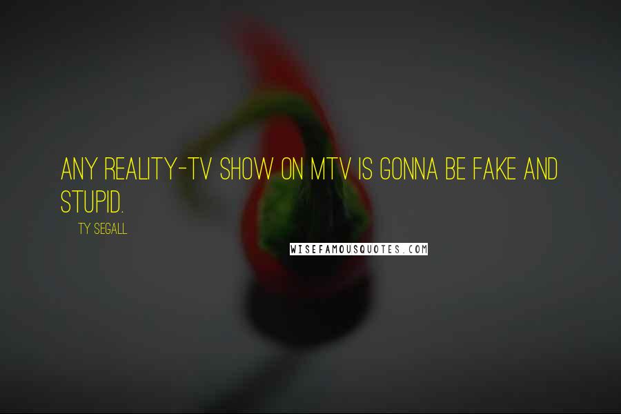 Ty Segall Quotes: Any reality-TV show on MTV is gonna be fake and stupid.