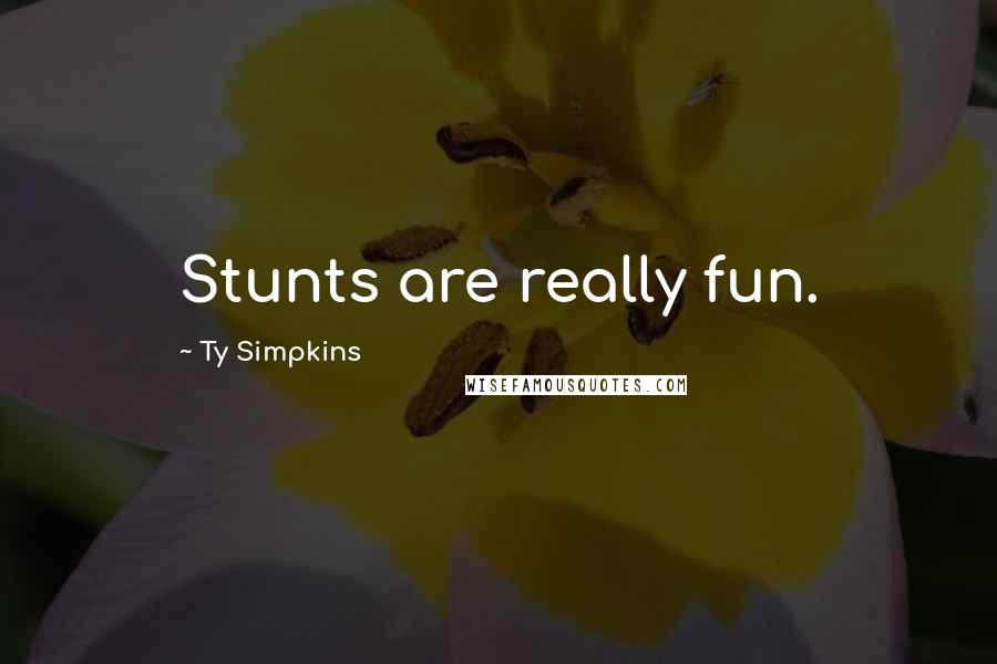 Ty Simpkins Quotes: Stunts are really fun.