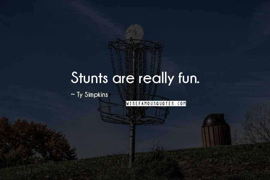 Ty Simpkins Quotes: Stunts are really fun.