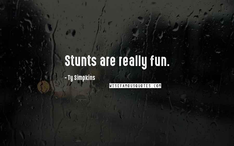 Ty Simpkins Quotes: Stunts are really fun.