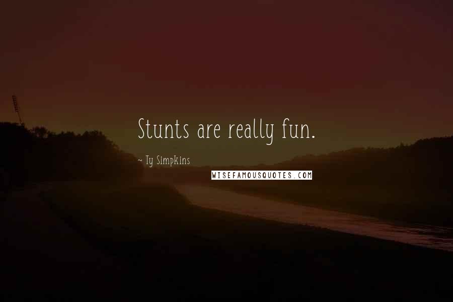 Ty Simpkins Quotes: Stunts are really fun.