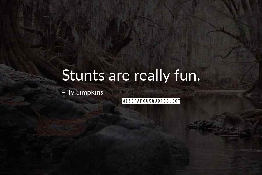 Ty Simpkins Quotes: Stunts are really fun.