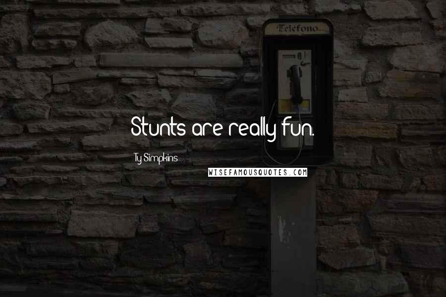 Ty Simpkins Quotes: Stunts are really fun.