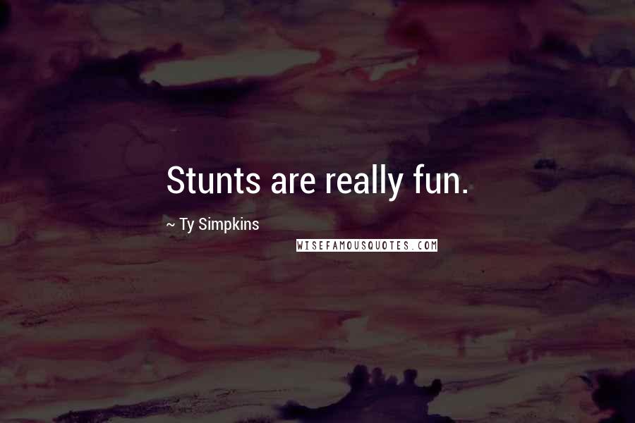 Ty Simpkins Quotes: Stunts are really fun.
