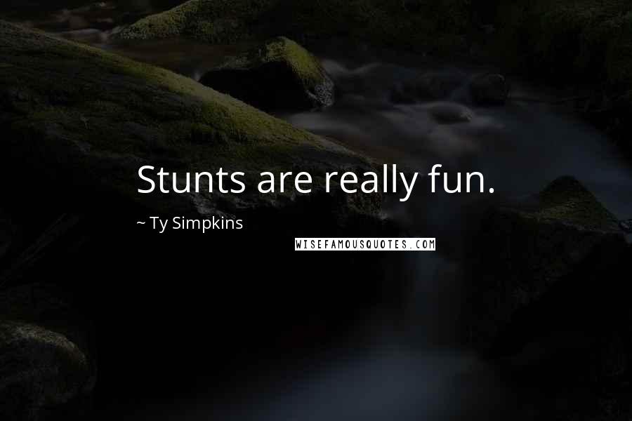 Ty Simpkins Quotes: Stunts are really fun.