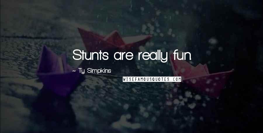 Ty Simpkins Quotes: Stunts are really fun.