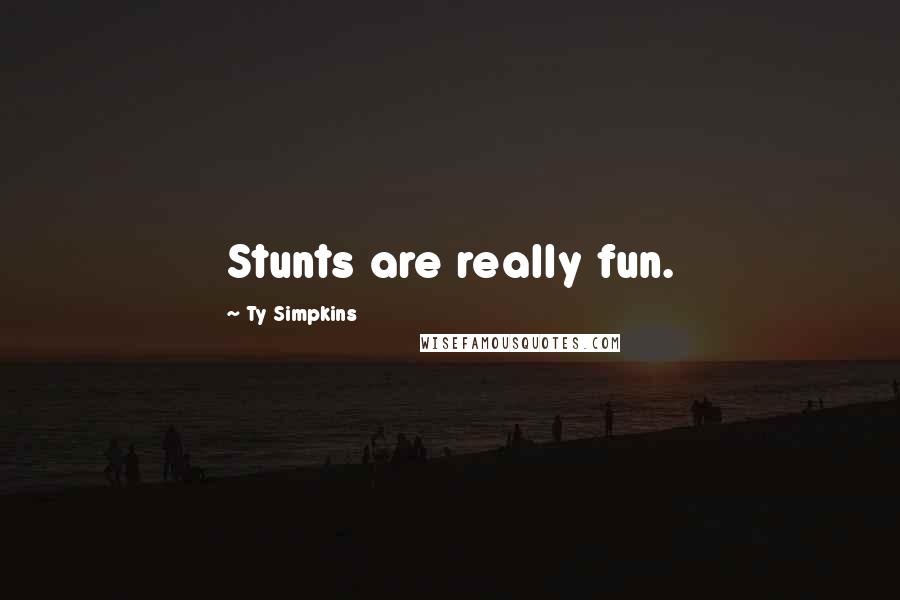 Ty Simpkins Quotes: Stunts are really fun.