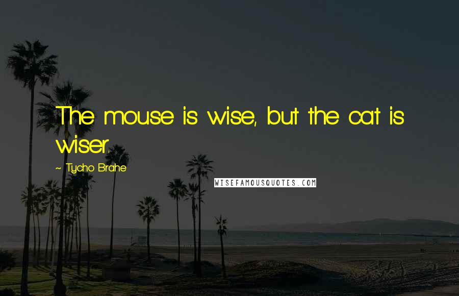 Tycho Brahe Quotes: The mouse is wise, but the cat is wiser.