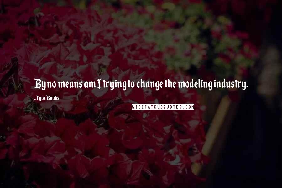 Tyra Banks Quotes: By no means am I trying to change the modeling industry.