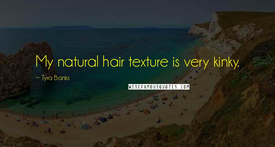 Tyra Banks Quotes: My natural hair texture is very kinky.