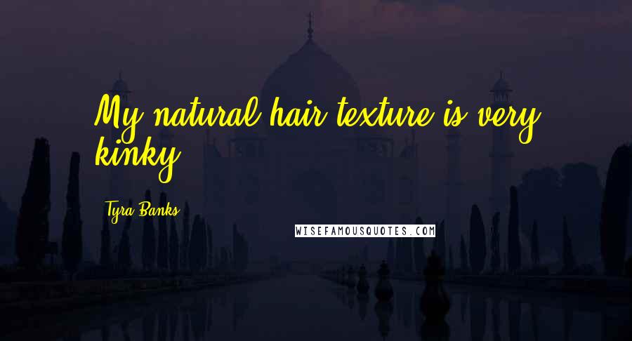 Tyra Banks Quotes: My natural hair texture is very kinky.