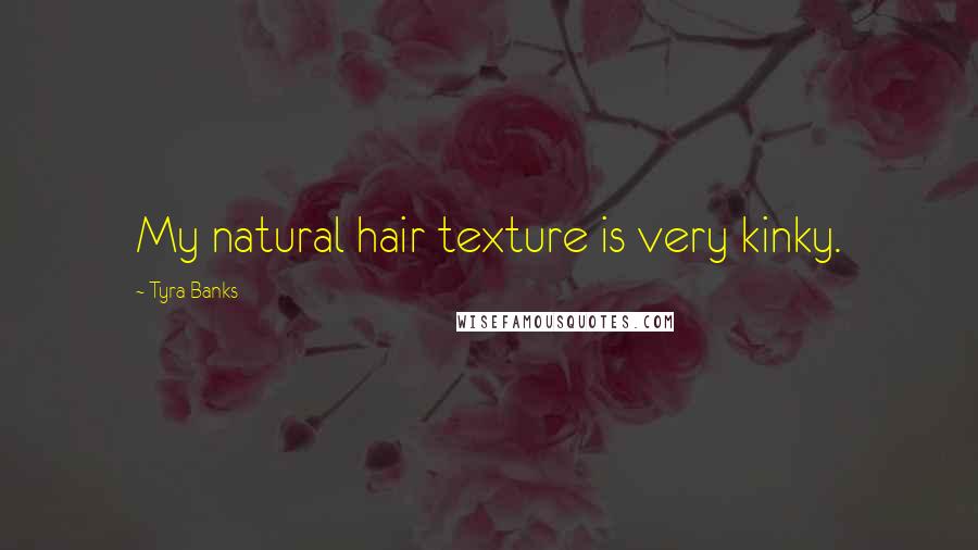Tyra Banks Quotes: My natural hair texture is very kinky.