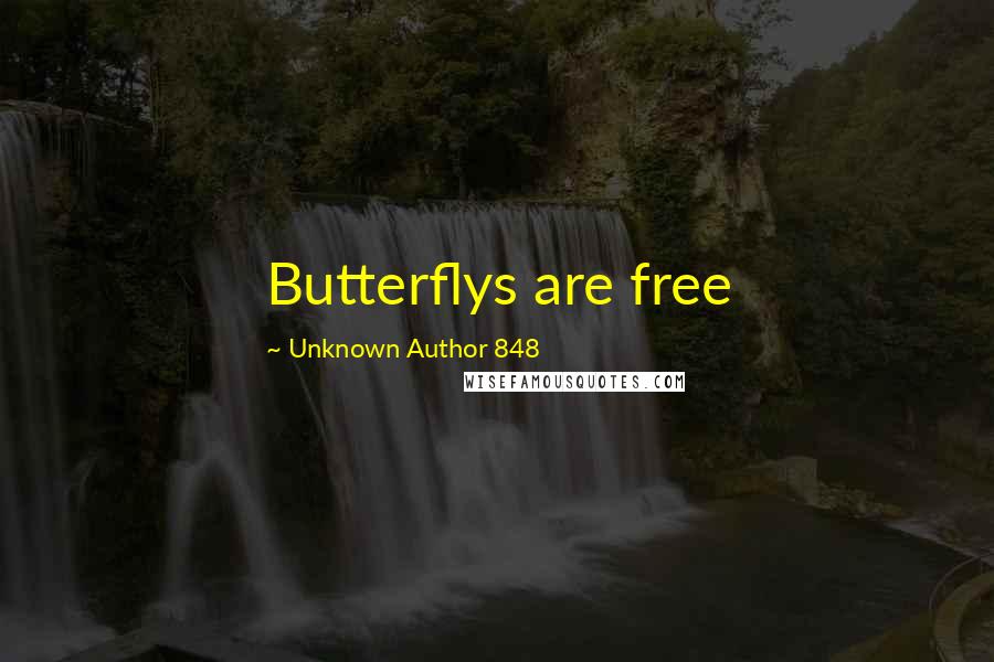 Unknown Author 848 Quotes: Butterflys are free