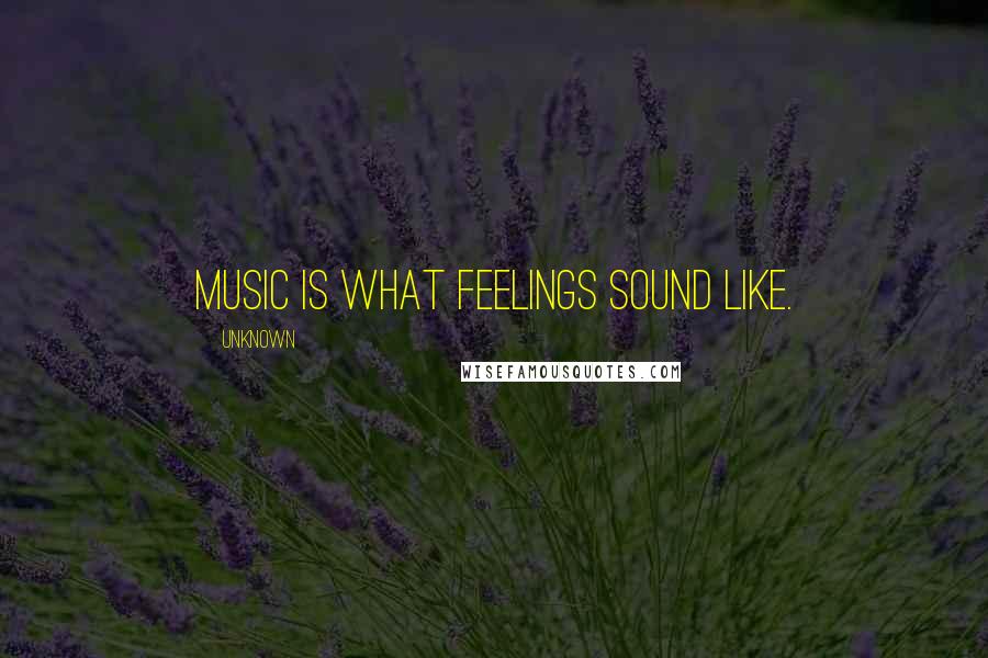 Unknown Quotes: Music is what feelings sound like.