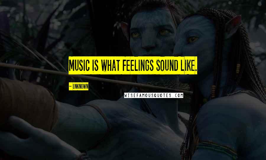 Unknown Quotes: Music is what feelings sound like.