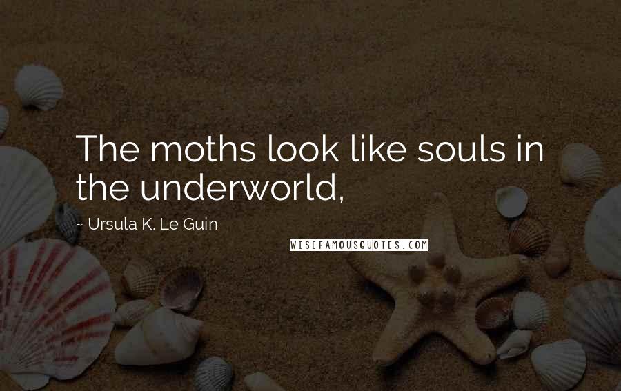 Ursula K. Le Guin Quotes: The moths look like souls in the underworld,