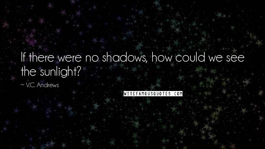 V.C. Andrews Quotes: If there were no shadows, how could we see the sunlight?