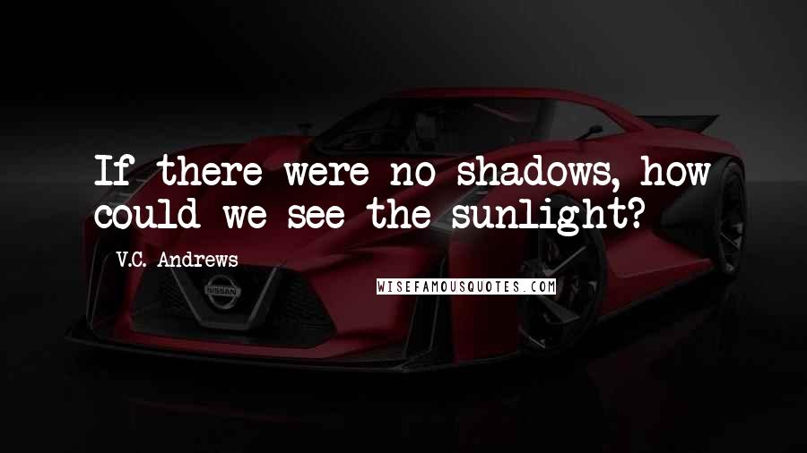 V.C. Andrews Quotes: If there were no shadows, how could we see the sunlight?