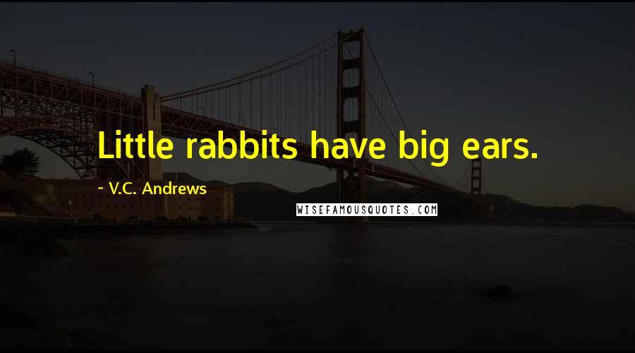 V.C. Andrews Quotes: Little rabbits have big ears.