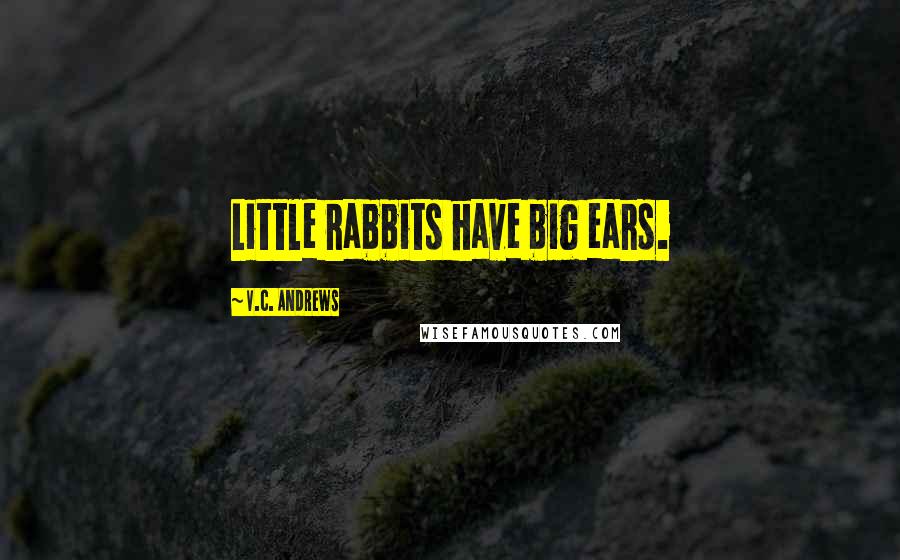 V.C. Andrews Quotes: Little rabbits have big ears.