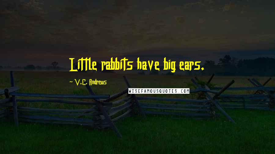 V.C. Andrews Quotes: Little rabbits have big ears.