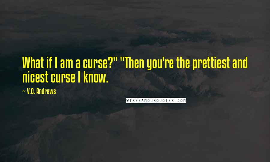 V.C. Andrews Quotes: What if I am a curse?" "Then you're the prettiest and nicest curse I know.